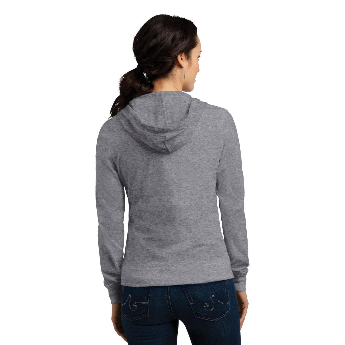 Women’s Fitted Full‑Zip Hoodie — Minimal CrossFit Kettlebell Logo