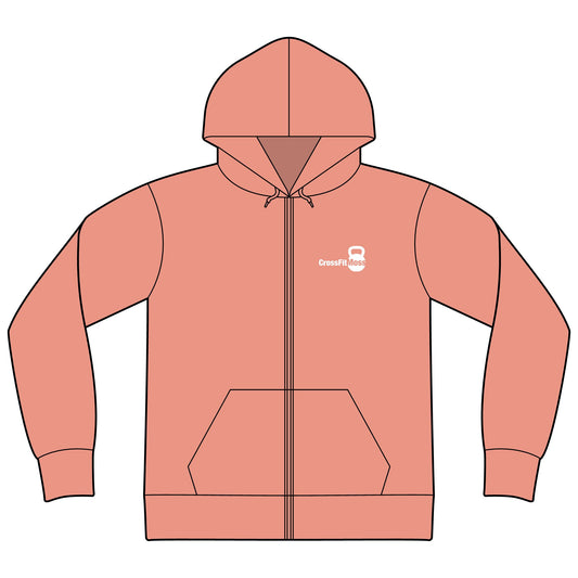 CrossFit Moss Kettlebell Zip Hoodie — Full-Zip Gym Sweatshirt