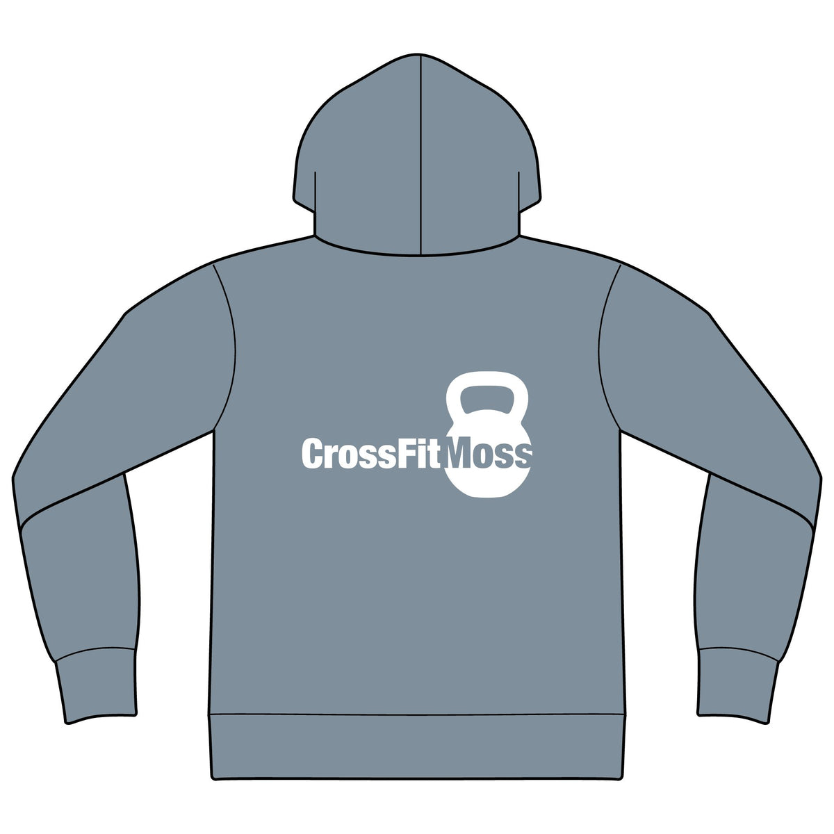 CrossFit Moss Kettlebell Zip Hoodie — Full-Zip Gym Sweatshirt