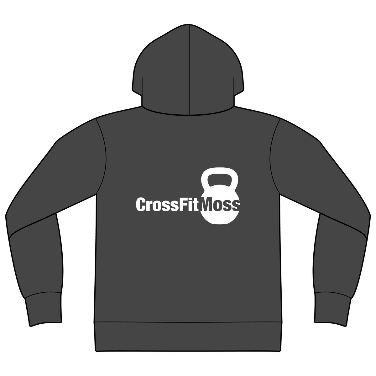 CrossFit Moss Kettlebell Zip Hoodie — Full-Zip Gym Sweatshirt