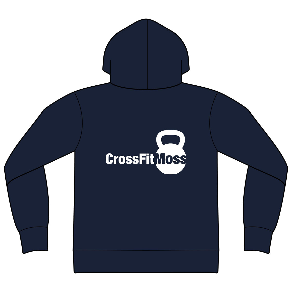 CrossFit Moss Kettlebell Zip Hoodie — Full-Zip Gym Sweatshirt