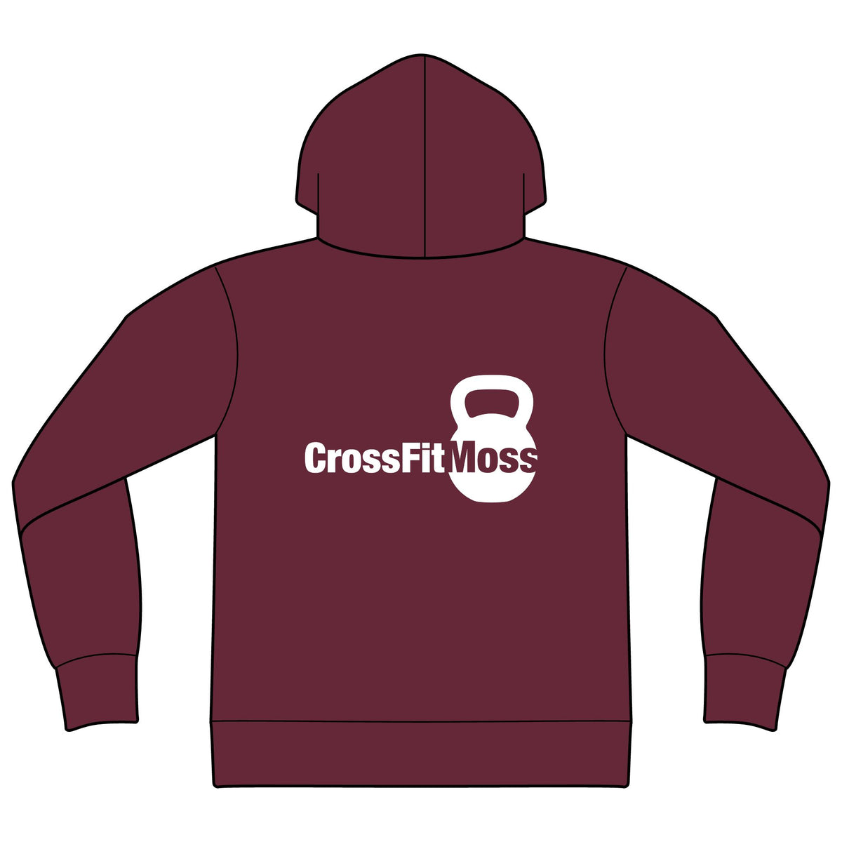 CrossFit Moss Kettlebell Zip Hoodie — Full-Zip Gym Sweatshirt