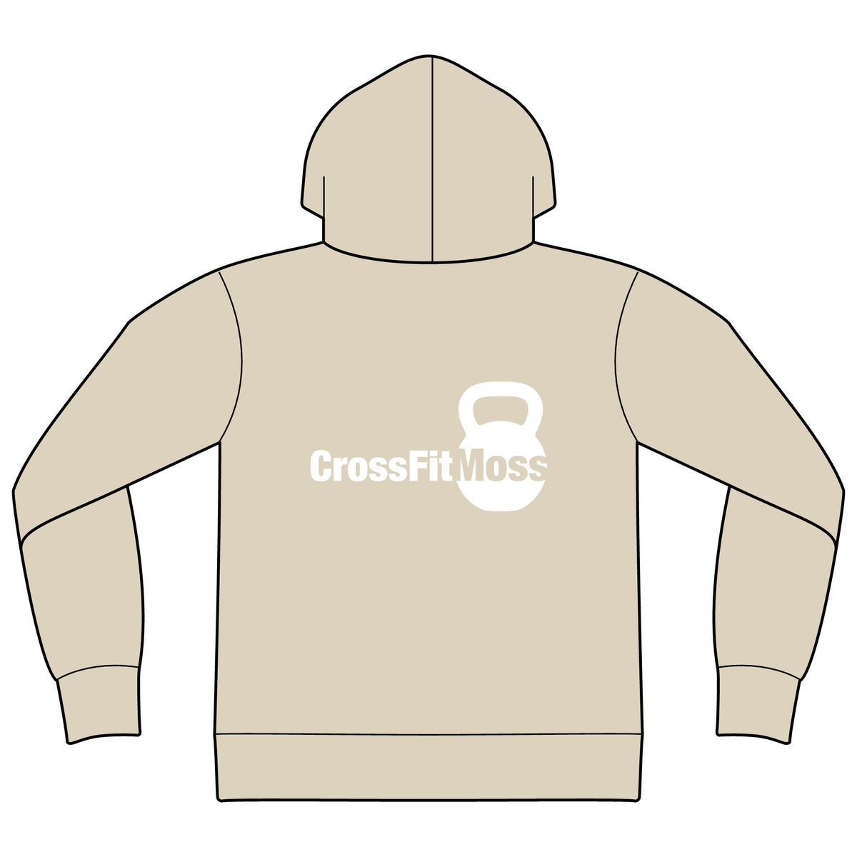 CrossFit Moss Kettlebell Zip Hoodie — Full-Zip Gym Sweatshirt