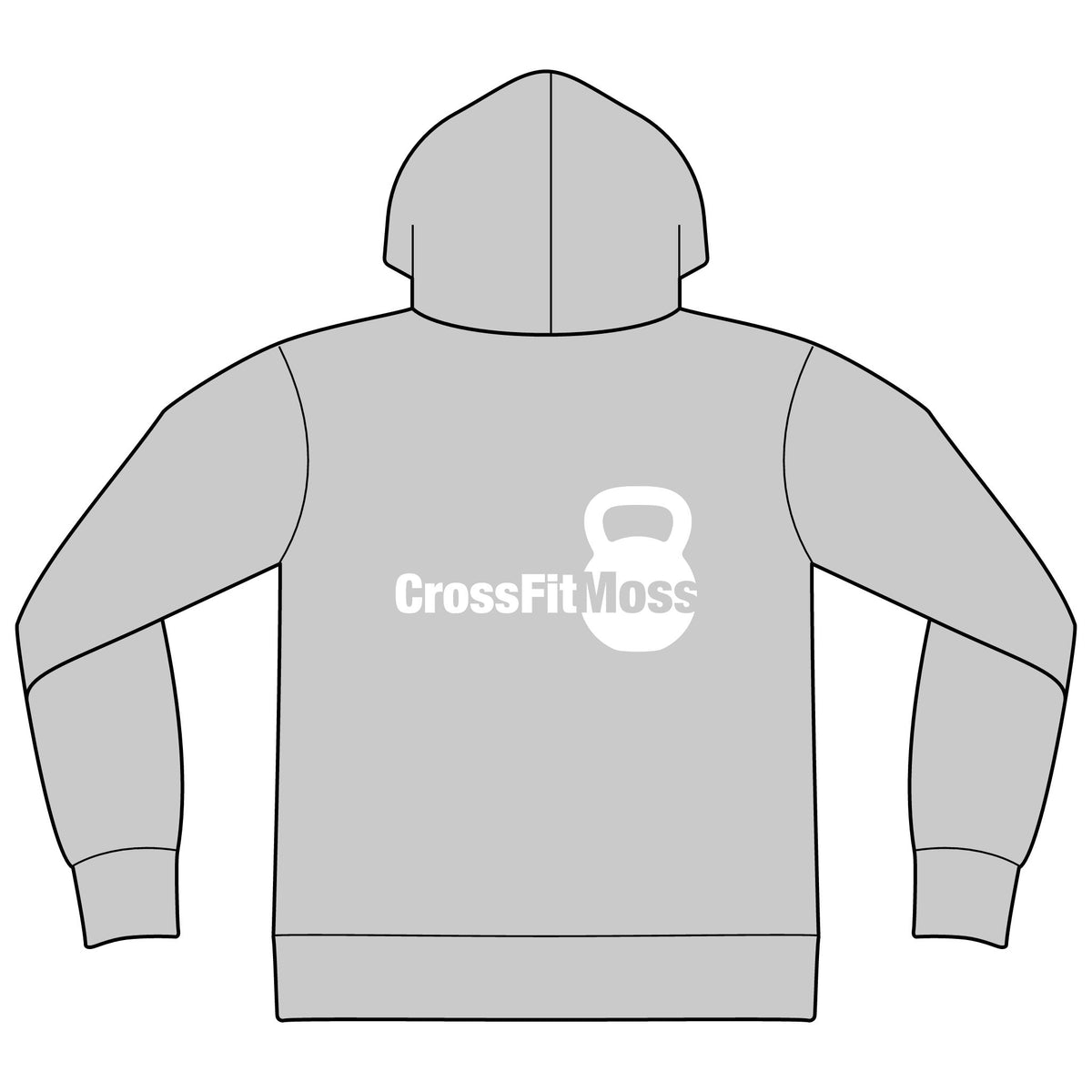 CrossFit Moss Kettlebell Zip Hoodie — Full-Zip Gym Sweatshirt