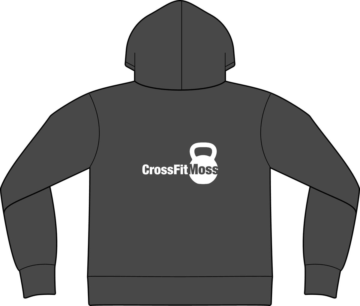 Women’s Fitted Full‑Zip Hoodie — Minimal CrossFit Kettlebell Logo