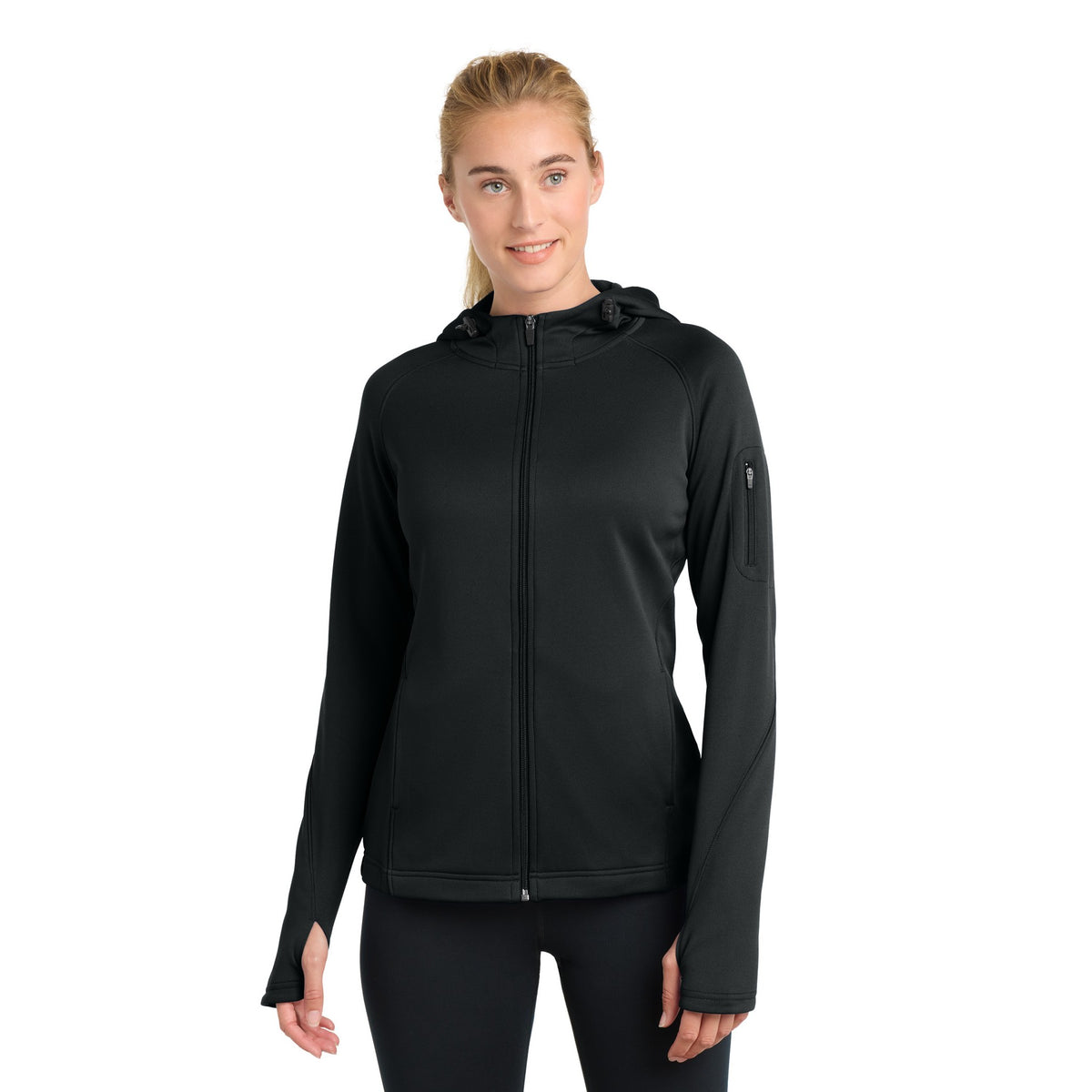 Women’s Tech Fleece Full-Zip Hoodie — CrossFit Moss Lightweight Training Jacket