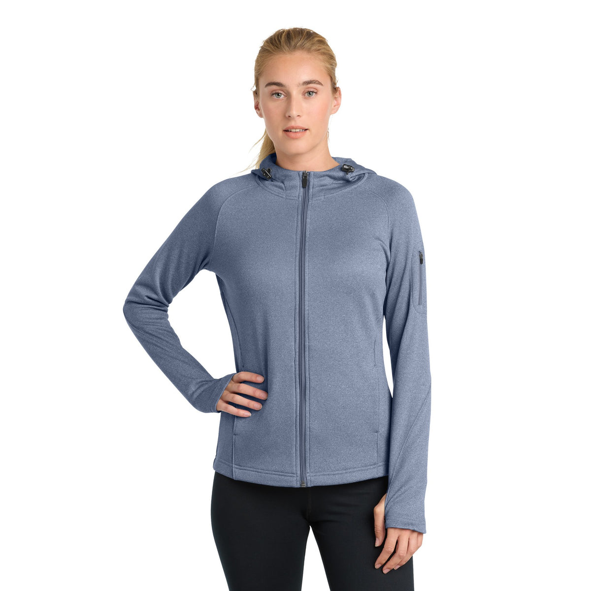 Women’s Tech Fleece Full-Zip Hoodie — CrossFit Moss Lightweight Training Jacket