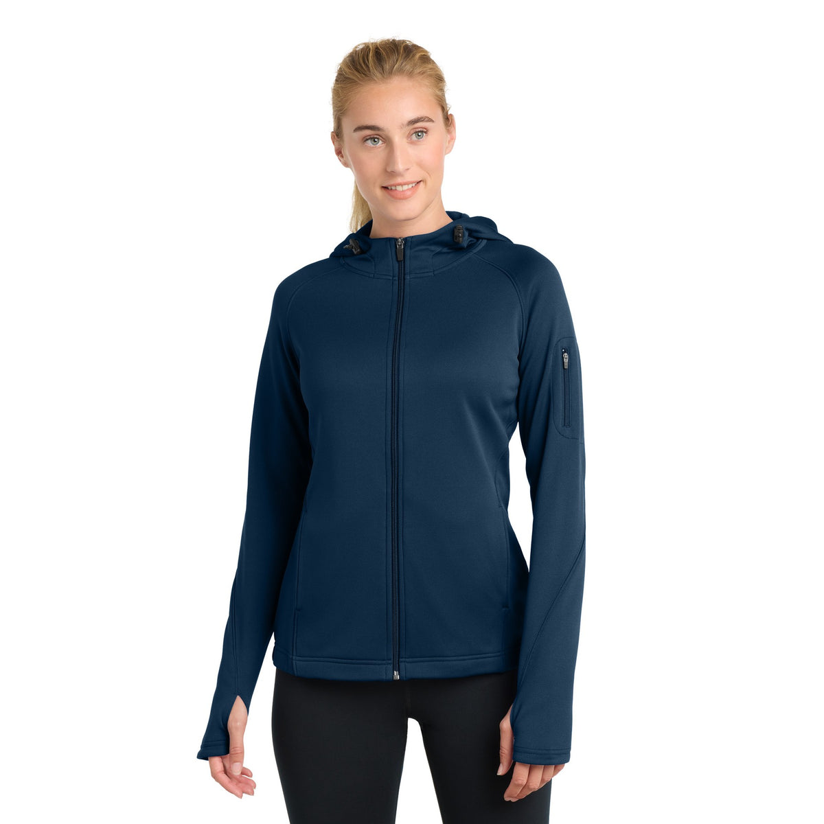 Women’s Tech Fleece Full-Zip Hoodie — CrossFit Moss Lightweight Training Jacket
