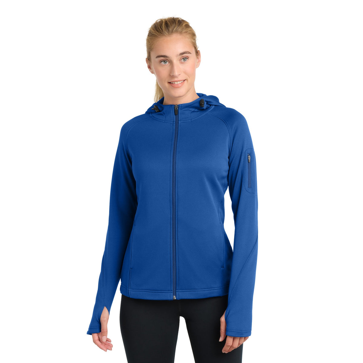 Women’s Tech Fleece Full-Zip Hoodie — CrossFit Moss Lightweight Training Jacket