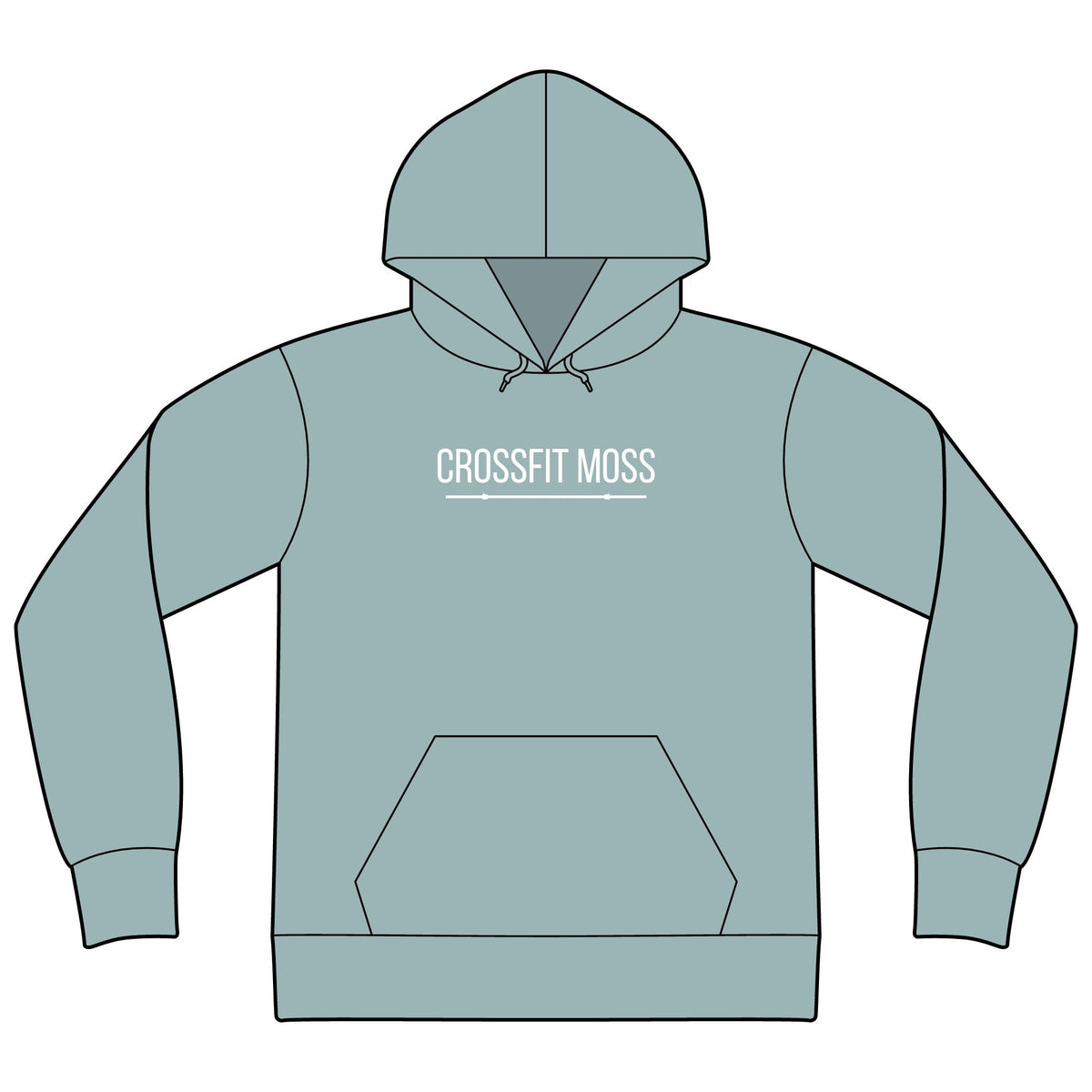 CrossFit Moss Hoodie — Unisex Kettlebell Gym Sweatshirt