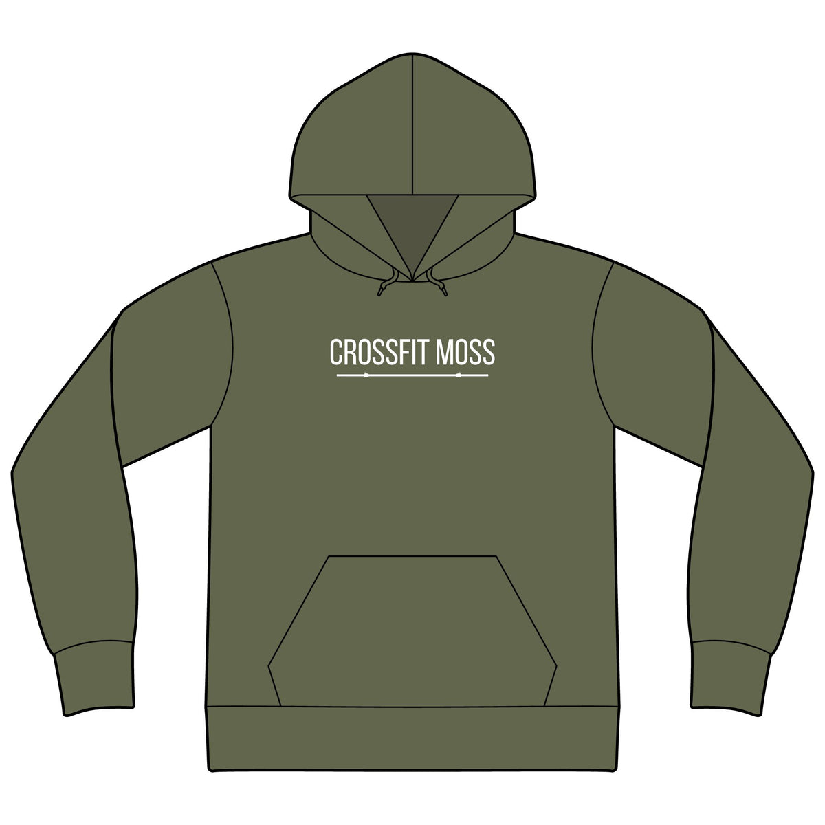 CrossFit Moss Hoodie — Unisex Kettlebell Gym Sweatshirt