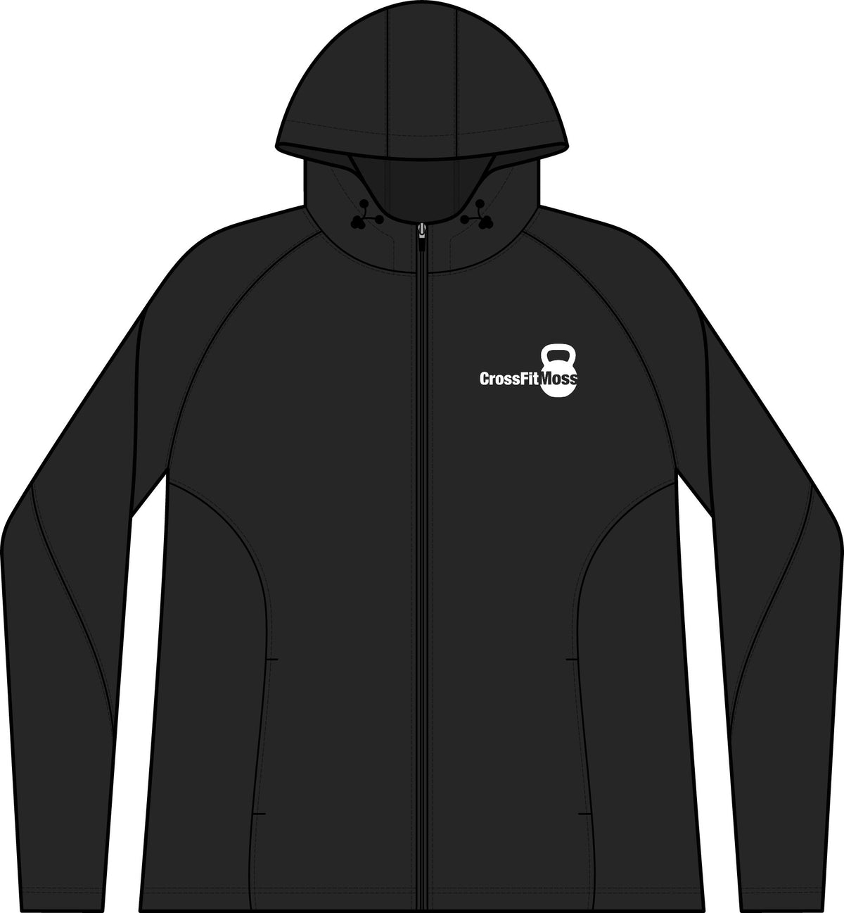 Women’s Tech Fleece Full-Zip Hoodie — CrossFit Moss Lightweight Training Jacket