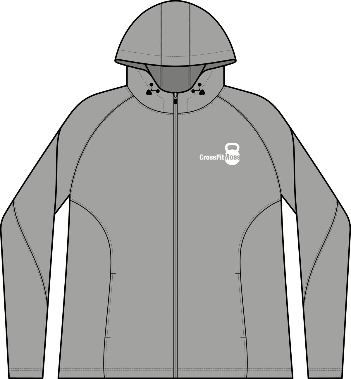 Women’s Tech Fleece Full-Zip Hoodie — CrossFit Moss Lightweight Training Jacket