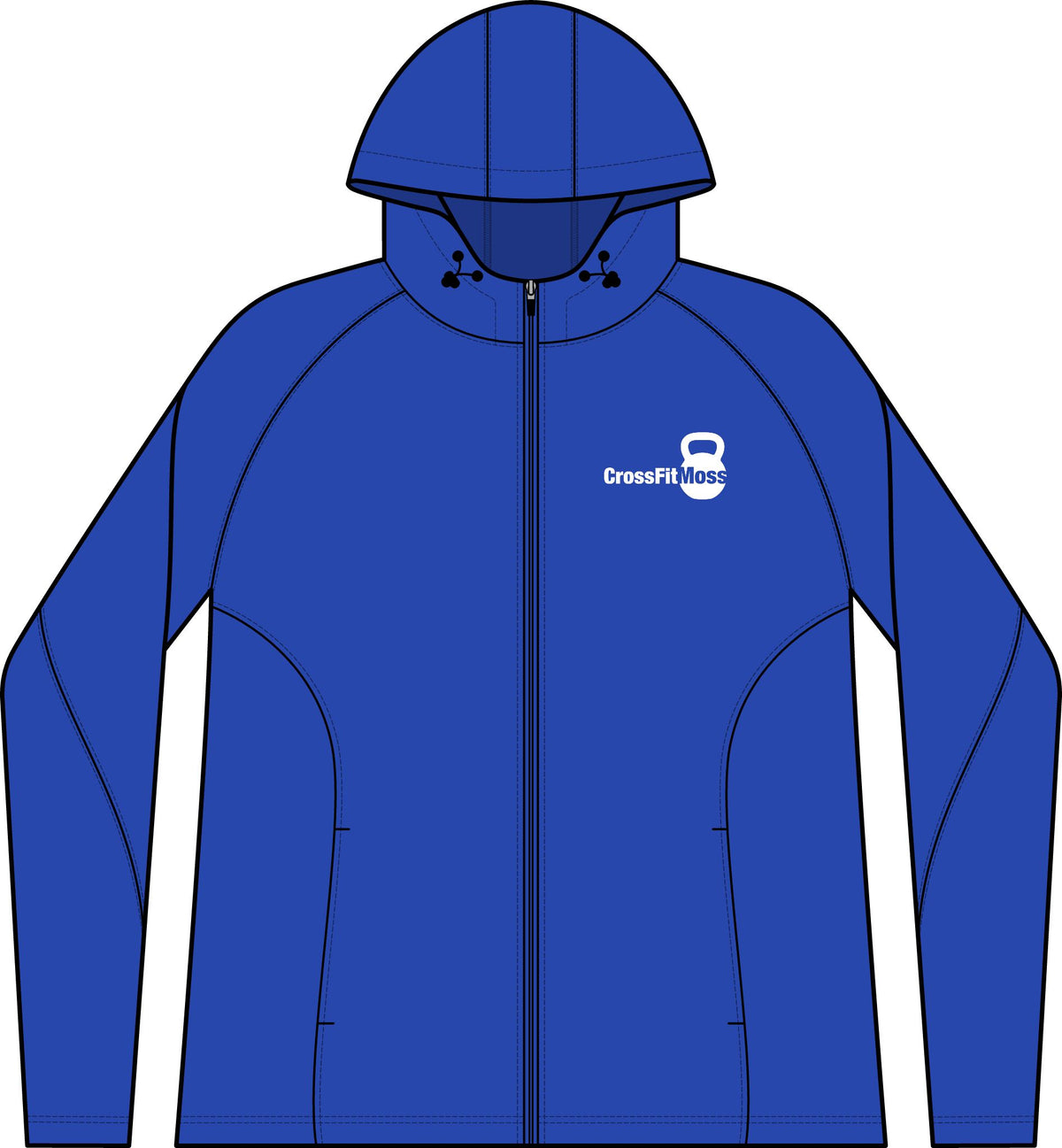 Women’s Tech Fleece Full-Zip Hoodie — CrossFit Moss Lightweight Training Jacket