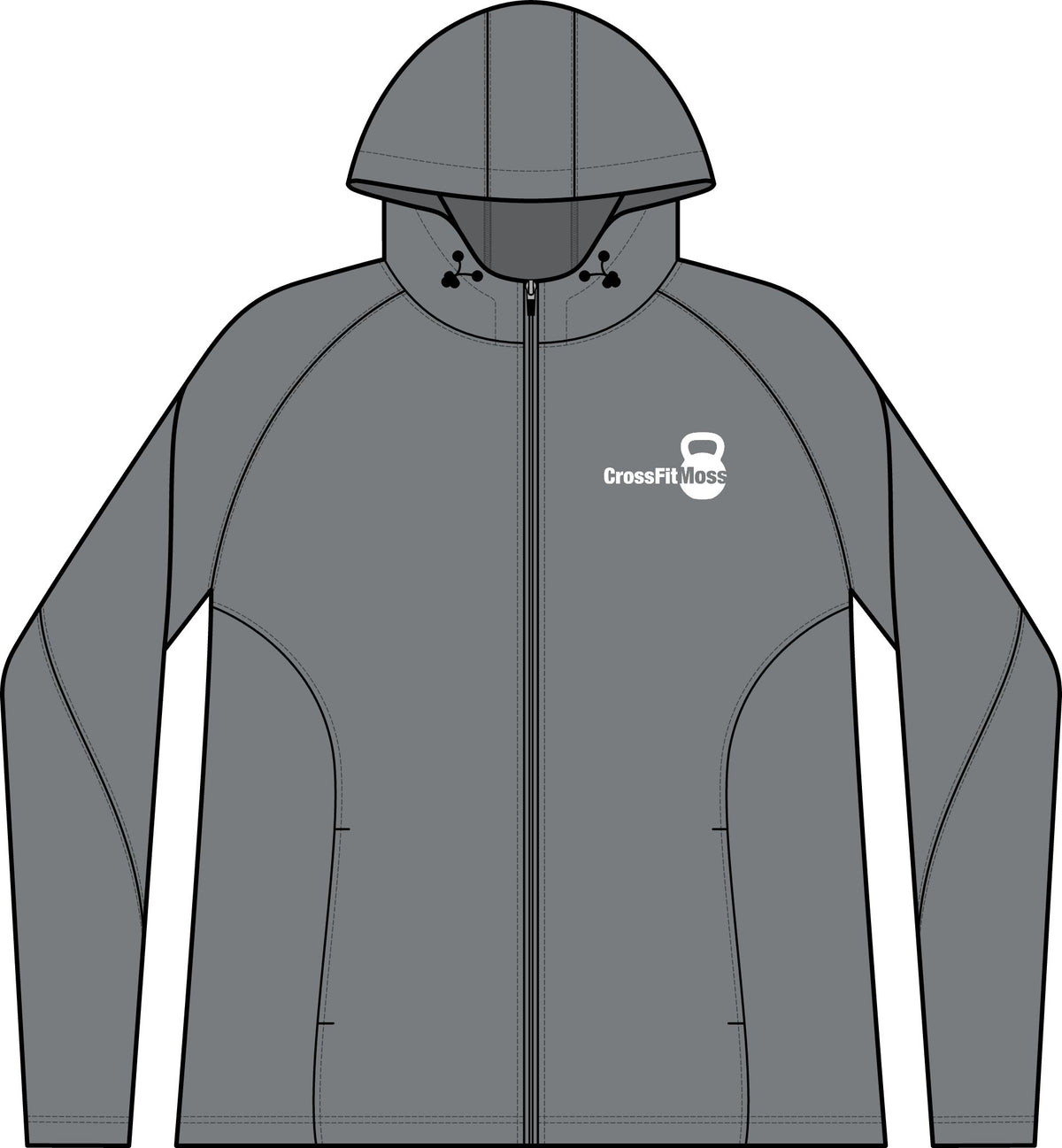 Women’s Tech Fleece Full-Zip Hoodie — CrossFit Moss Lightweight Training Jacket
