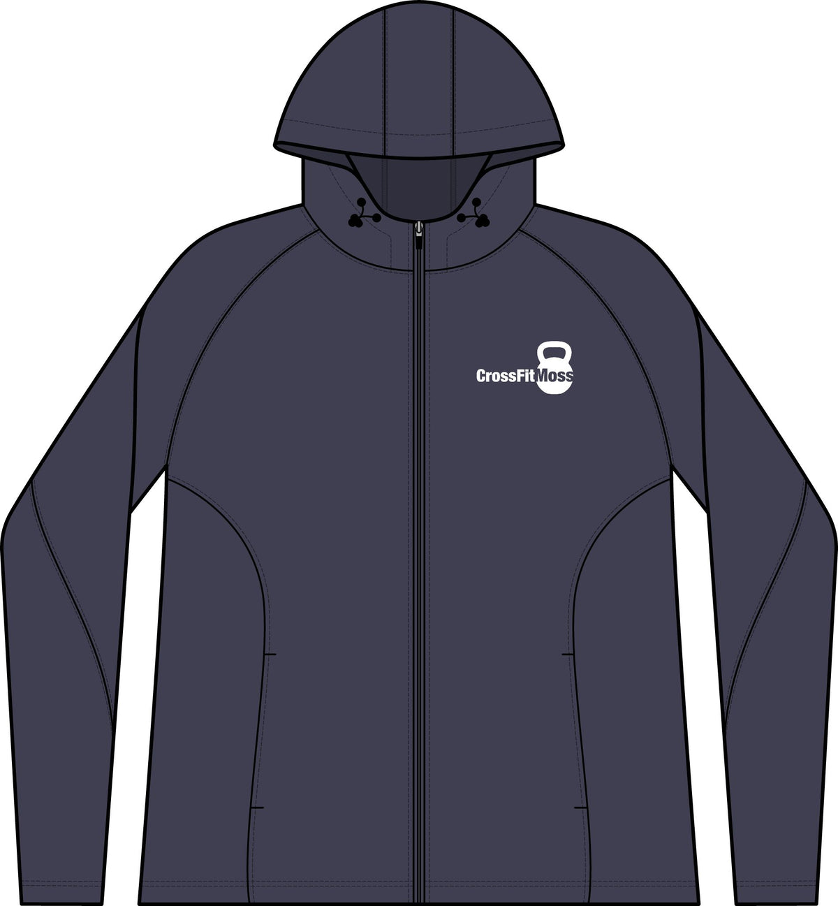 Women’s Tech Fleece Full-Zip Hoodie — CrossFit Moss Lightweight Training Jacket