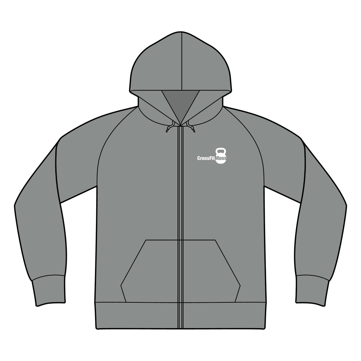 Women's Full-Zip Hoodie — Minimal Chest Logo Organic Fleece