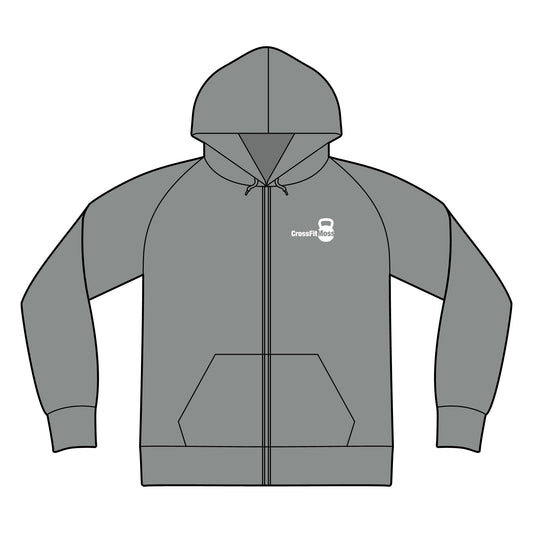 Women's Full-Zip Hoodie — Minimal Chest Logo Organic Fleece