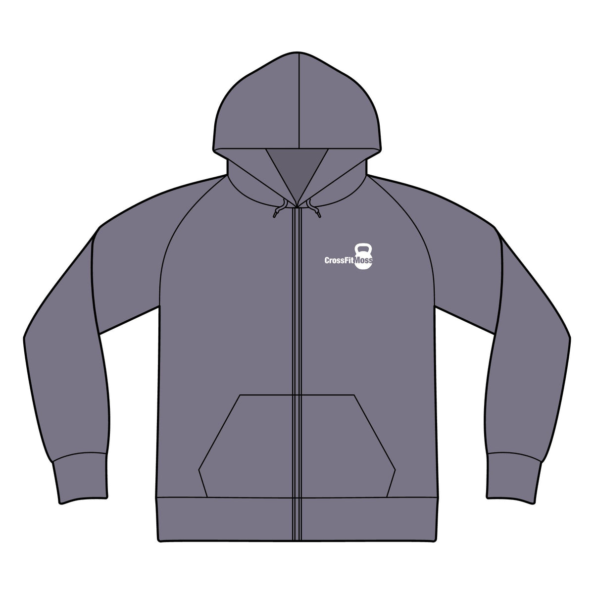 Women's Full-Zip Hoodie — Minimal Chest Logo Organic Fleece