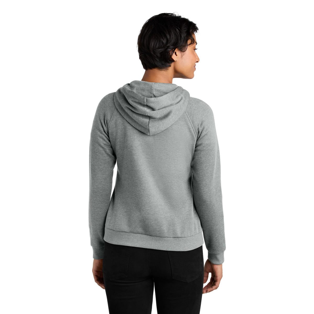 Women's Full-Zip Hoodie — Minimal Chest Logo Organic Fleece