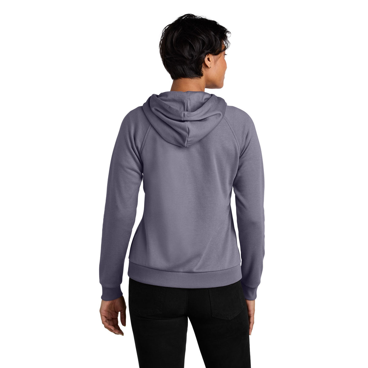 Women's Full-Zip Hoodie — Minimal Chest Logo Organic Fleece