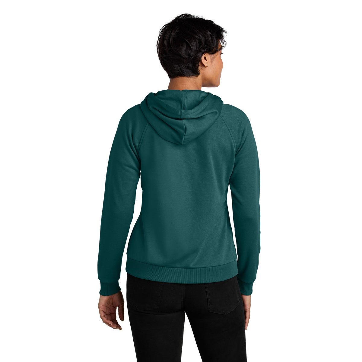 Women's Full-Zip Hoodie — Minimal Chest Logo Organic Fleece