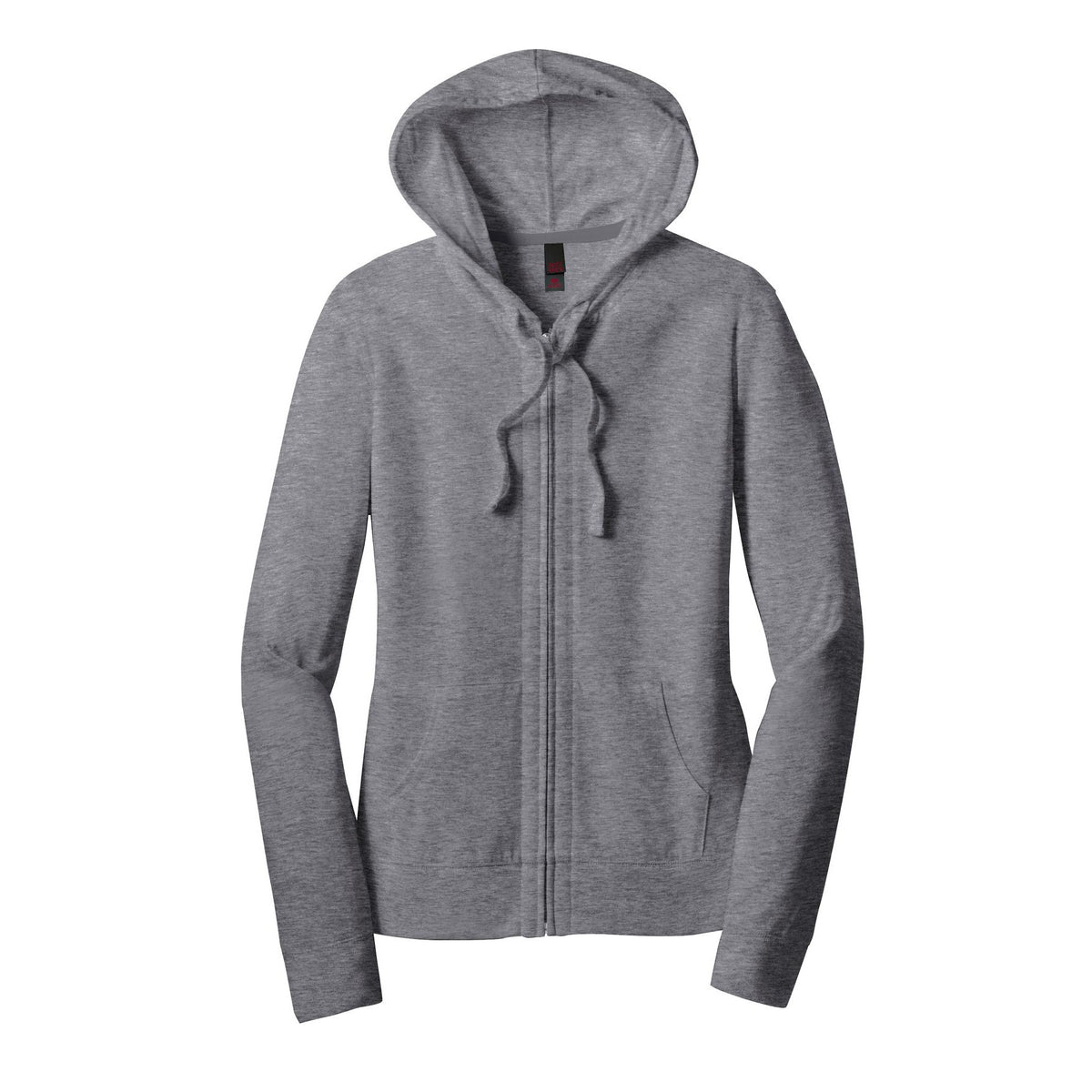 Women’s Fitted Full‑Zip Hoodie — Minimal CrossFit Kettlebell Logo
