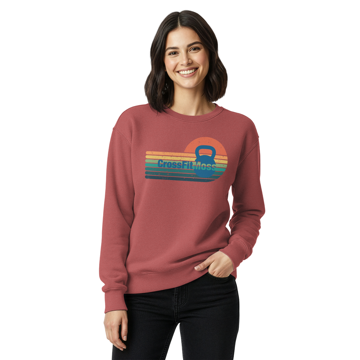 Unisex garment-dyed sweatshirt