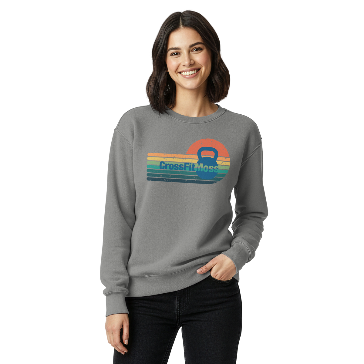 Unisex garment-dyed sweatshirt