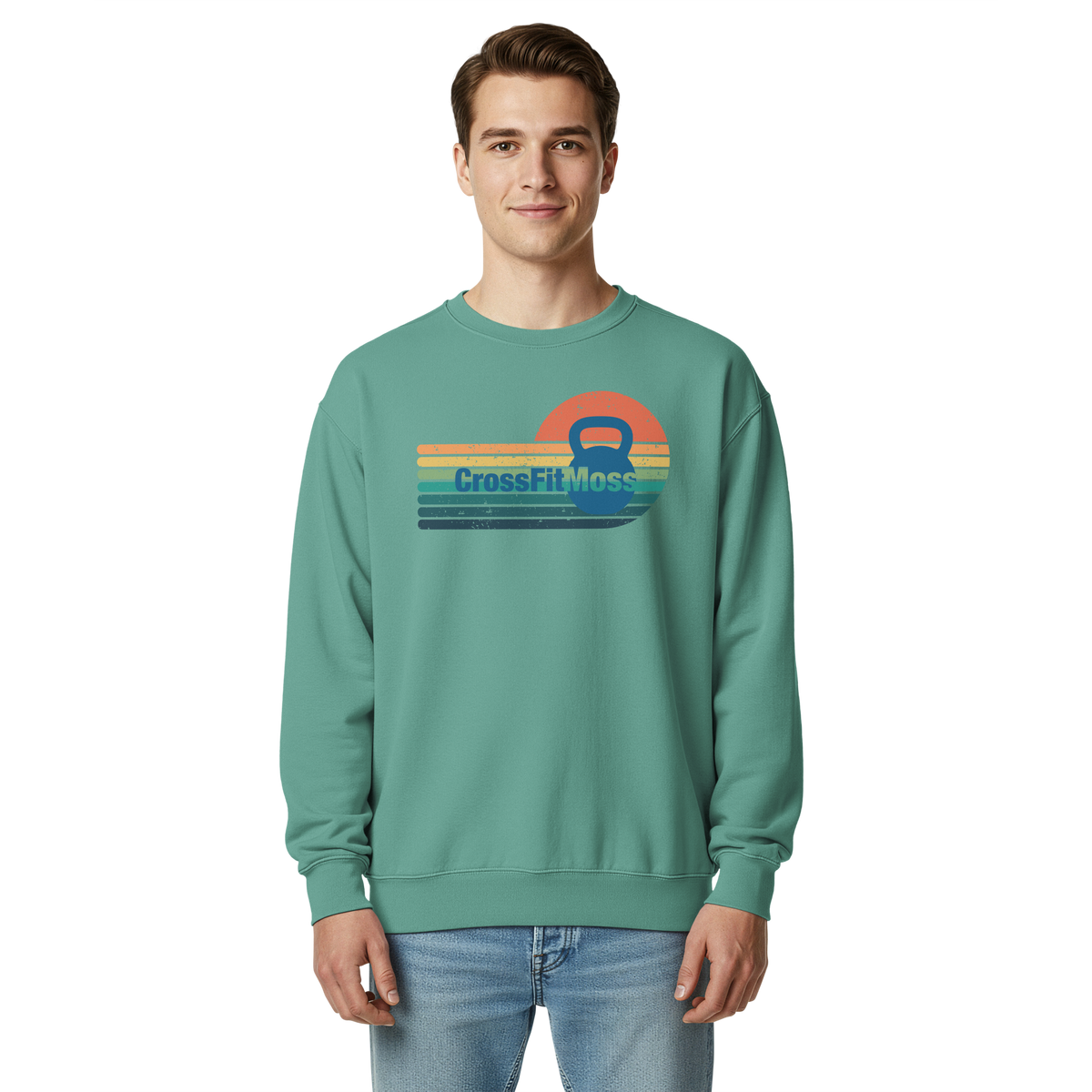 Unisex garment-dyed sweatshirt