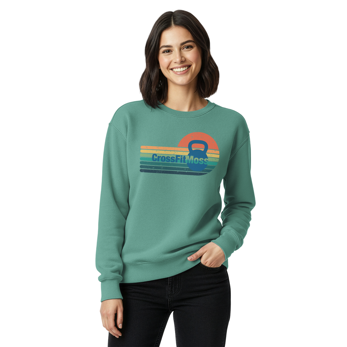 Unisex garment-dyed sweatshirt
