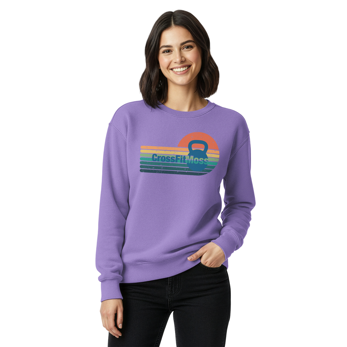 Unisex garment-dyed sweatshirt